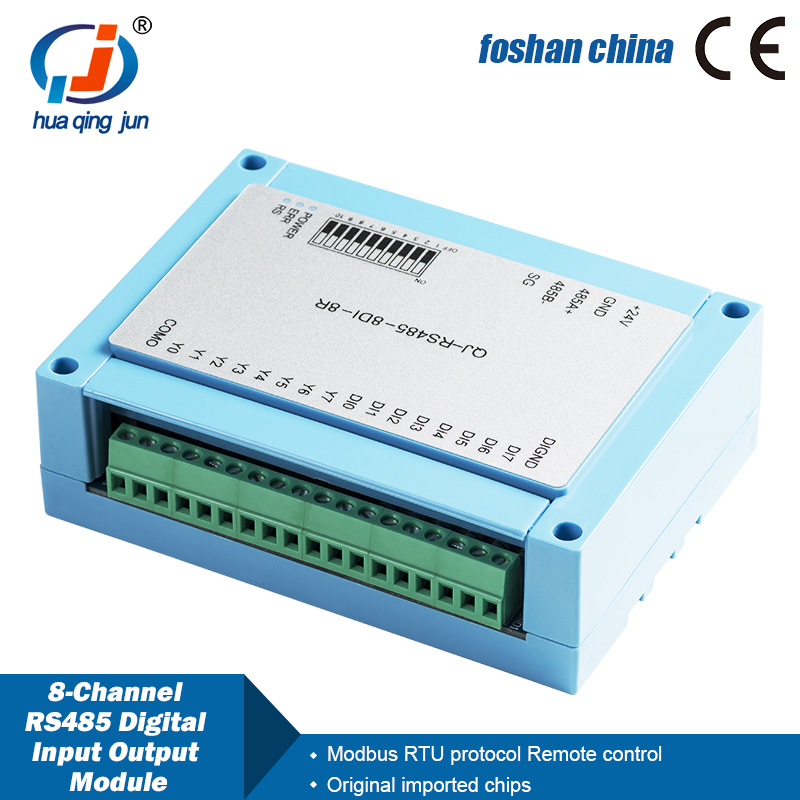 Relay 8 Channel Board - Huaqingjun 8-قناة RS485 المدخلات الرقمية والمخرجات