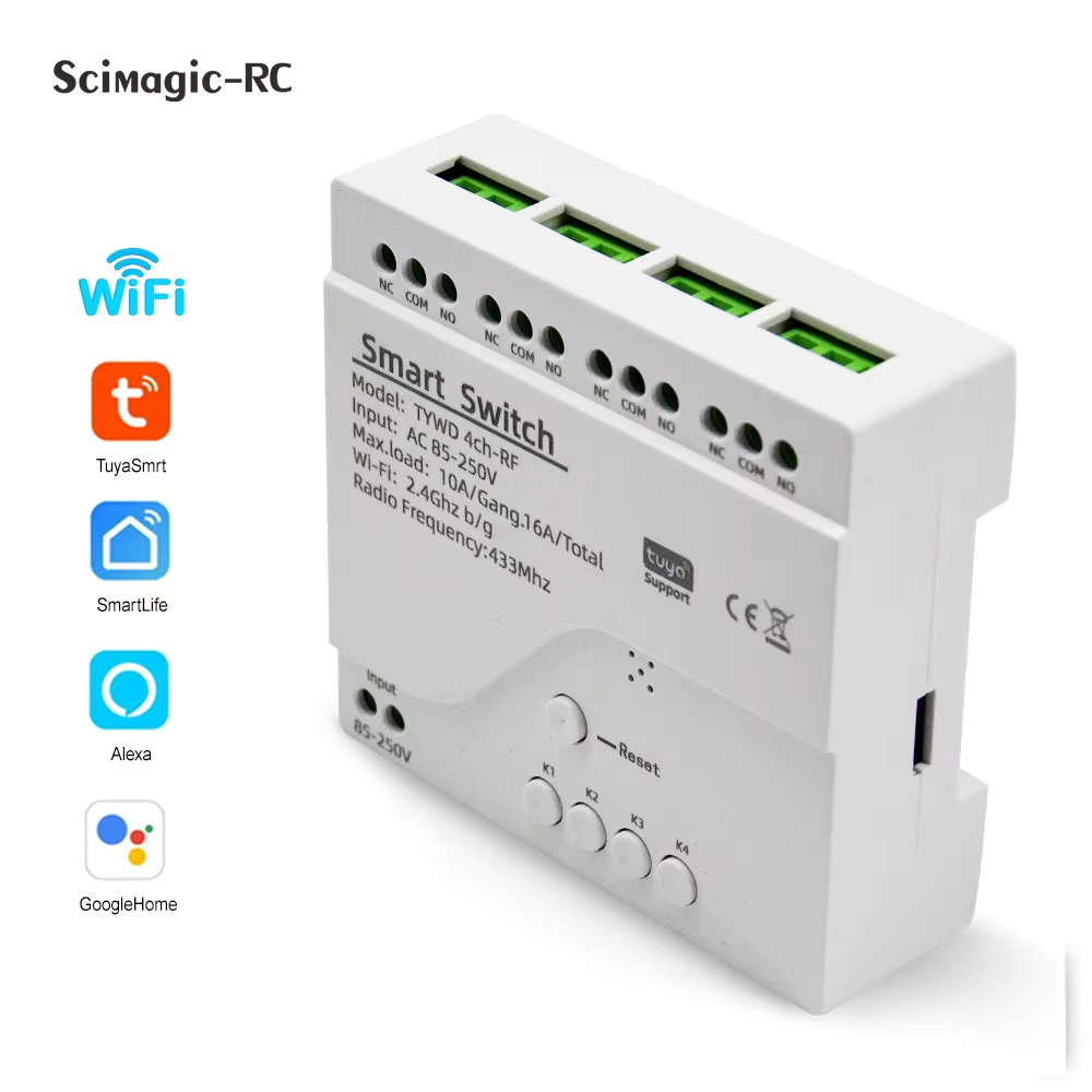 Home Automation Ideas - الذكية تويا التبديل 4CH وحدة التتابع