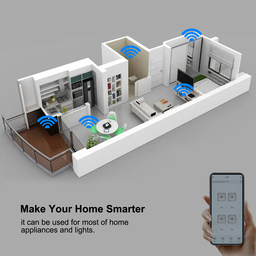 الذكية تويا التبديل 4CH وحدة ا - مراجعة Home Automation Ideas وسعره